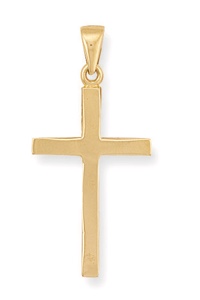 9 carat gold solid cross pendant