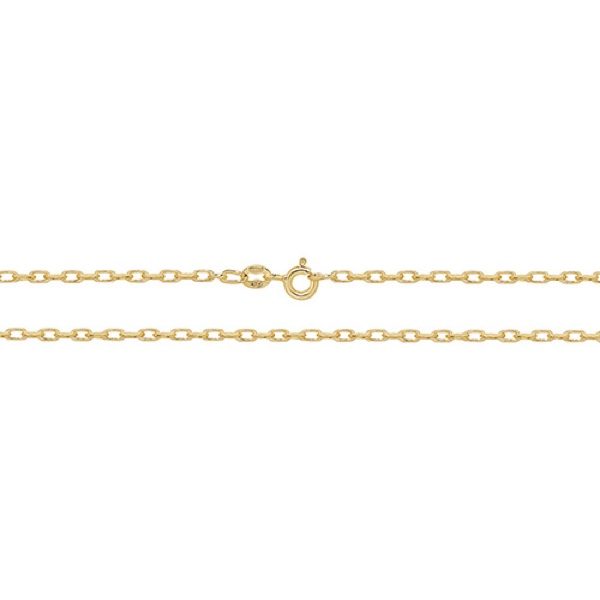 9 Carat Yellow Gold Diamond Cut Belcher Chain