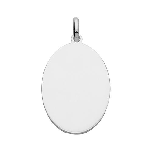 Sterling Silver Oval Tag Pendant