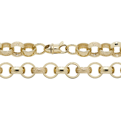 9ct gold cast belcher chain