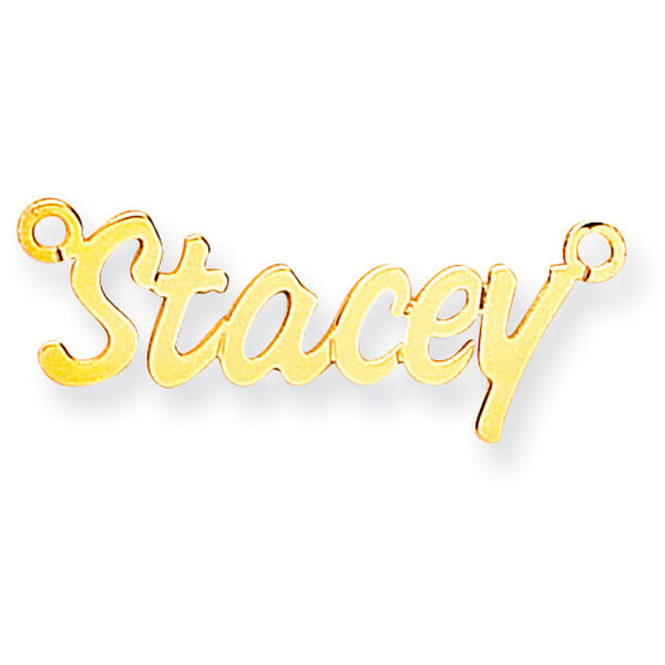9 carat yellow gold 5 letter nameplate