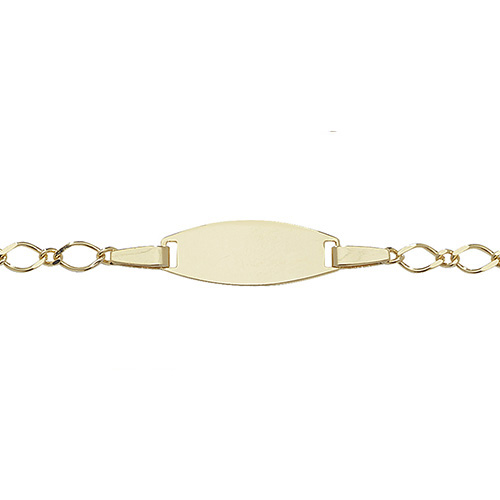 9 carat gold babies id bracelet