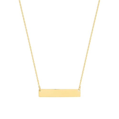 9 carat gold horizontal bar necklet