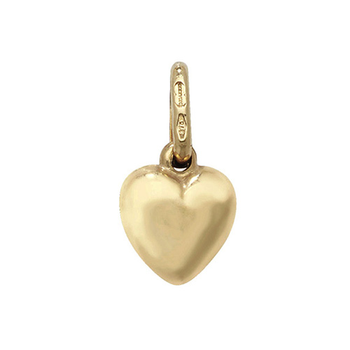9 carat yellow gold heart charm