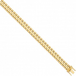 9 Carat Gold Watch Strap Style Bracelet