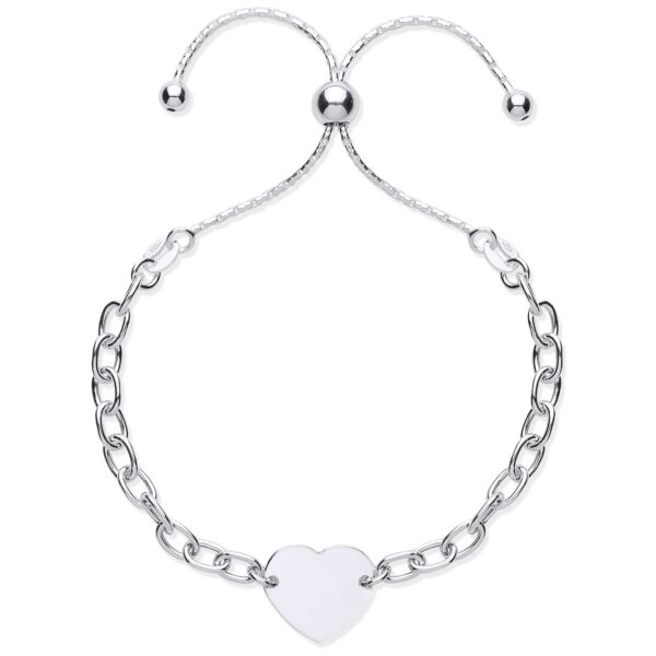 sterling silver heart friendship bracelet