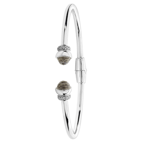 sterling silver torque bangle