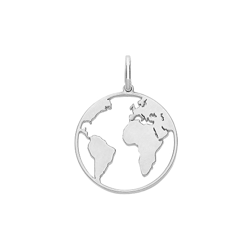 Silver World Globe Pendant