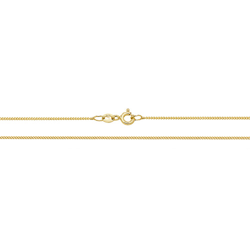 18ct Gold Close Curb Chain - Northumberland Goldsmiths