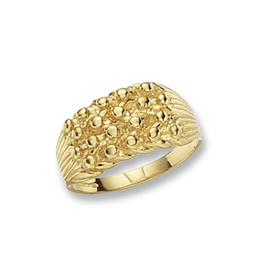 9 carat yellow gold keeper ring