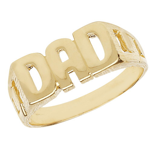9 carat yellow gold dad ring