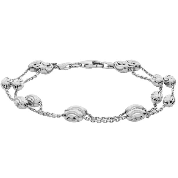 sterling silver double row bracelet
