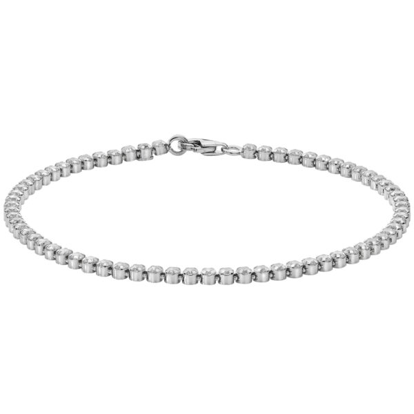 sterling silver cz line bracelet 2mm