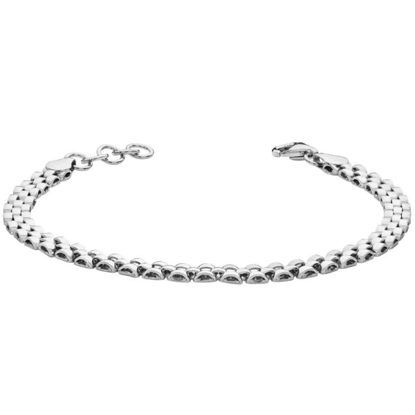 sterling silver watch link bracelet