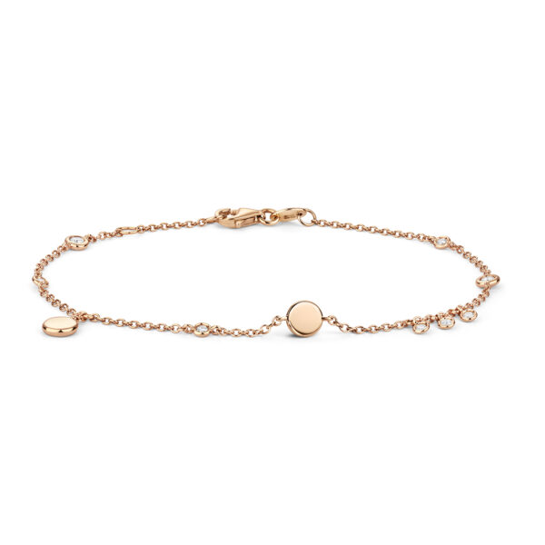 18 carat rose gold diamond bracelet