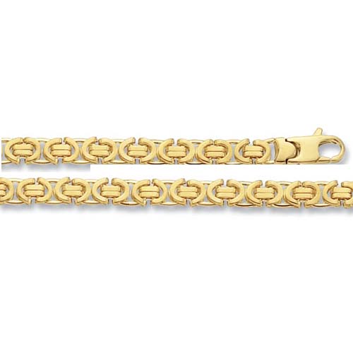 9 carat yellow gold byzantine bracelet