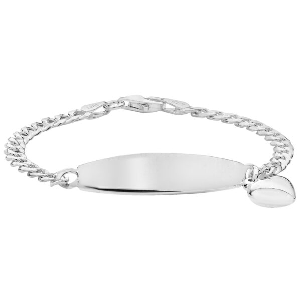sterling silver baby bracelet heart charm