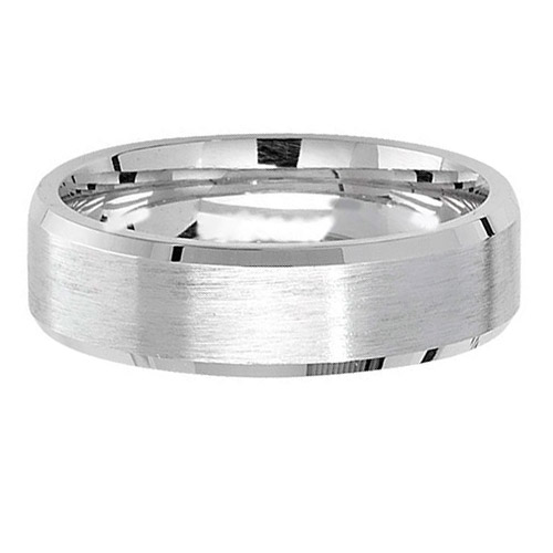sterling silver 6mm satin finish wedding ring