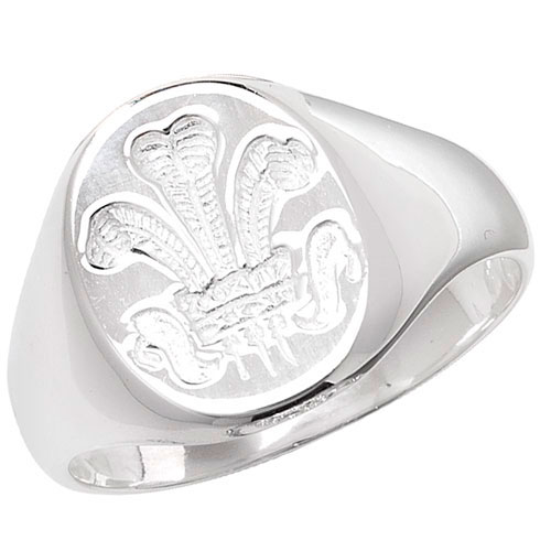 sterling silver celtic feather signet ring