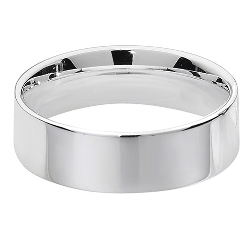 sterling silver flat court wedding ring 6mm