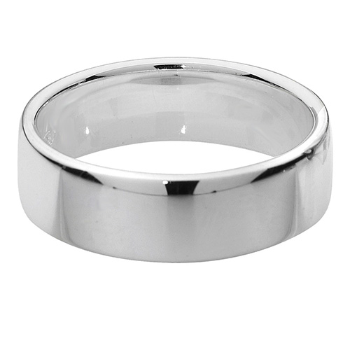 sterling silver 6mm soft court wedding ring