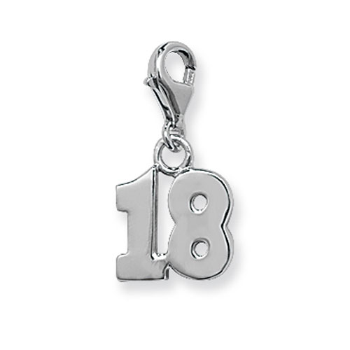 sterling silver 18 charm