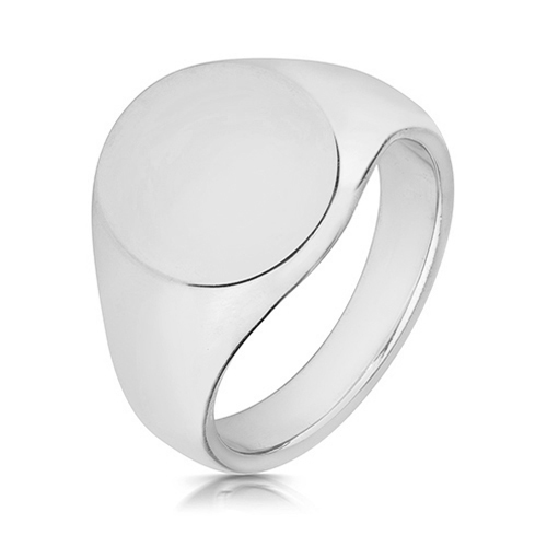 sterling silver heavy signet ring oval
