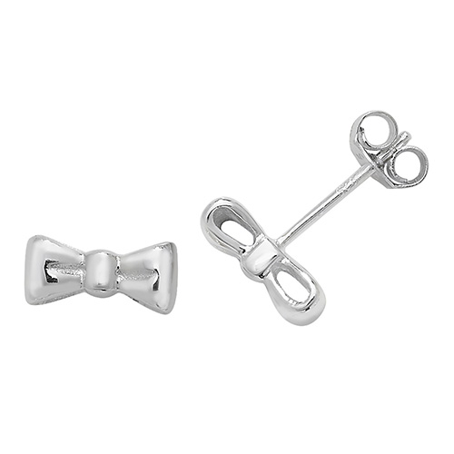 sterling silver bow earrings