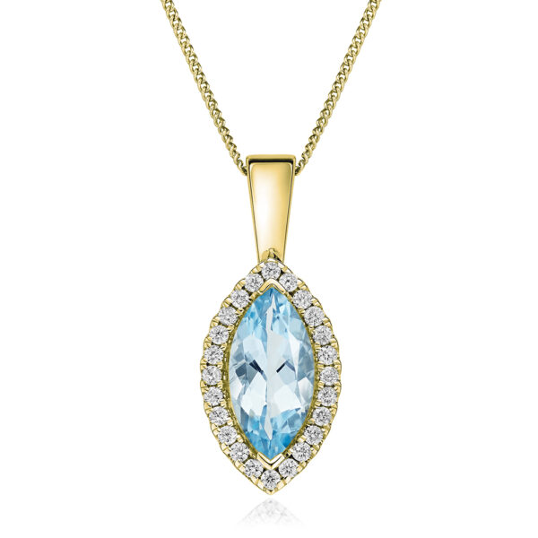 Diamond Gemstone Pendants And Chains
