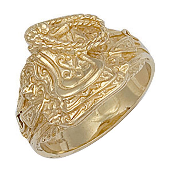 9 carat yellow gold saddle ring