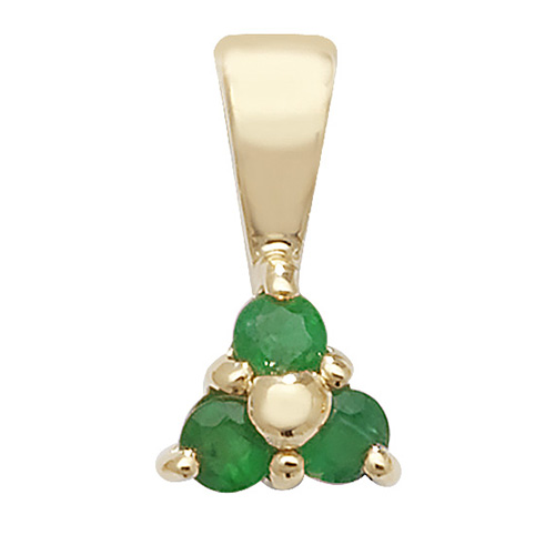 9 carat yellow gold emerald pendant