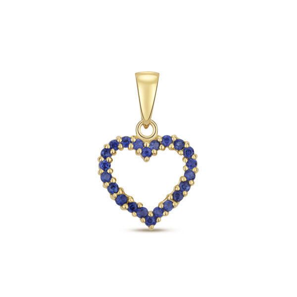 heart sapphire pendant