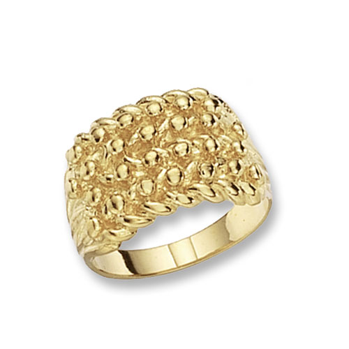 9 carat yellow gold keeper ring