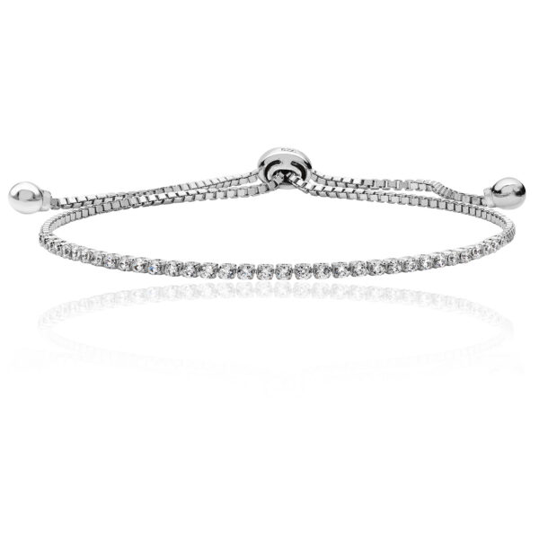 sterling silver cz pull bracelet