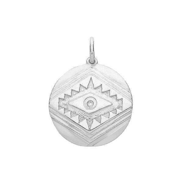 sterling silver evil eye pendant