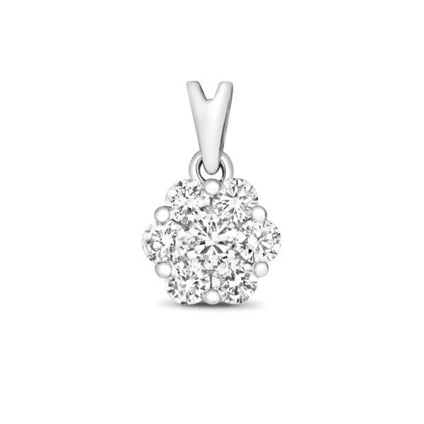 9 carat white gold diamond pendant