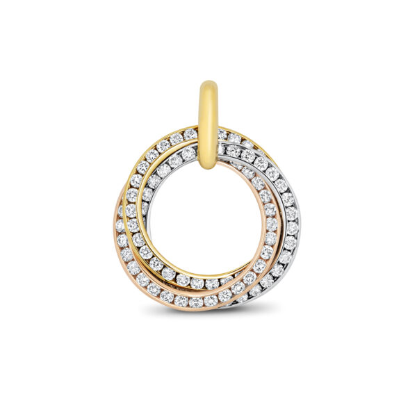 18 carat three gold diamond pendant