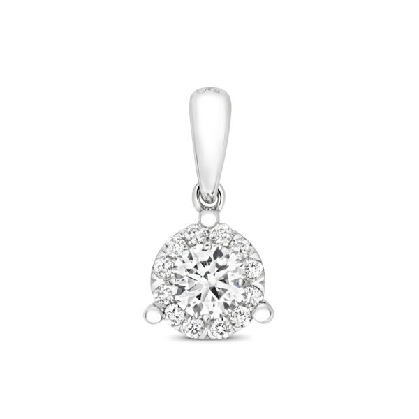 18 carat white gold diamond pendant