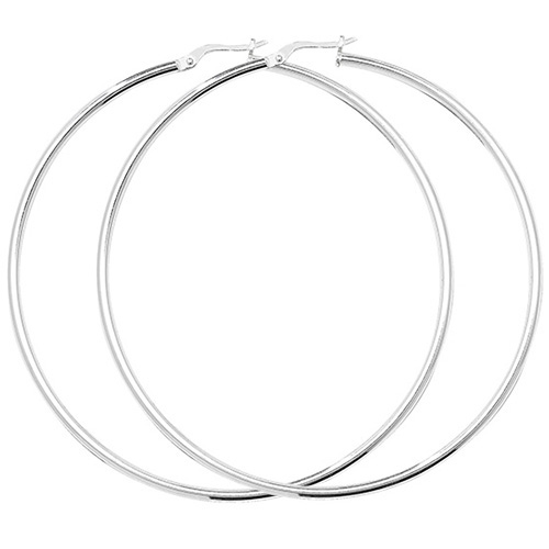 silver hoop earrings large