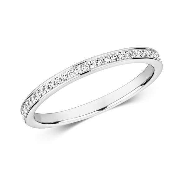 9 carat white gold diamond wedding ring