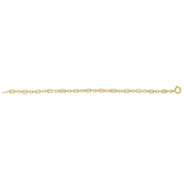 9 carat yellow gold fancy link bracelet