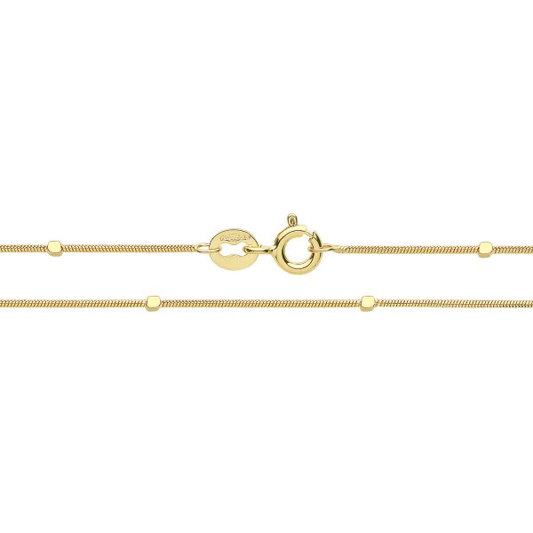 9 carat yellow gold anklet