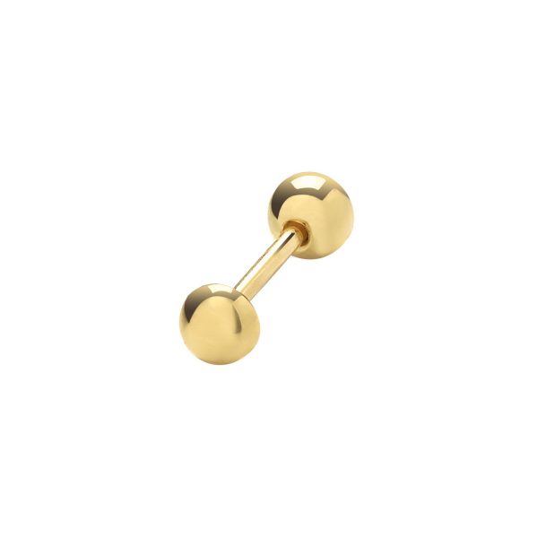9 carat yellow gold dome cartilage earring