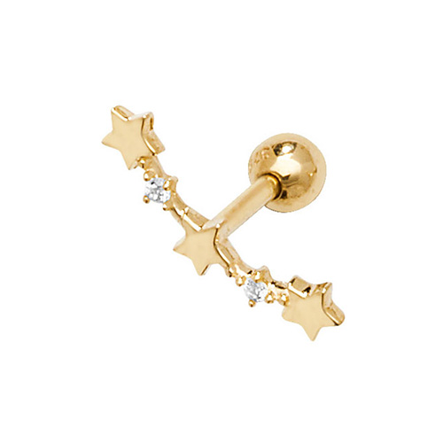 9 carat gold cartilage earring