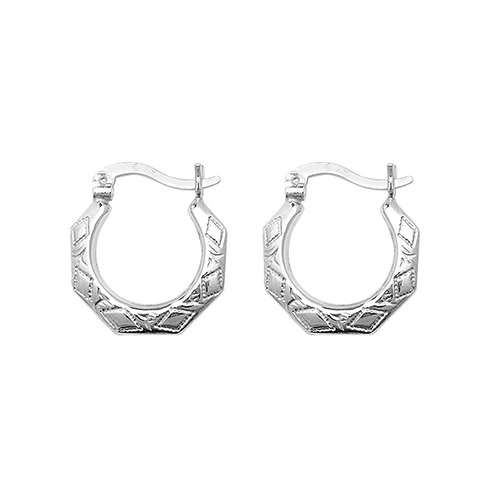 sterling silver creole earrings