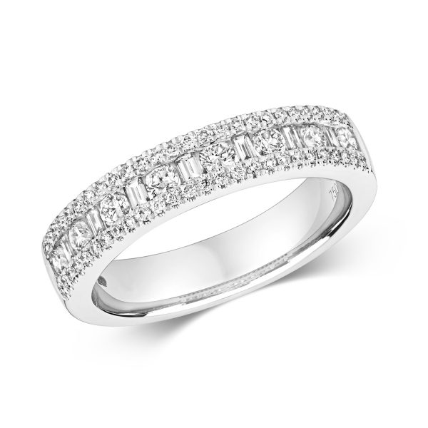18 ct white gold diamond dress ring