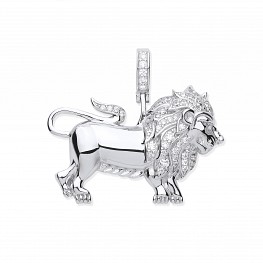 sterling silver lion pendant