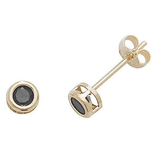 9 carat gold sapphire stud earrings