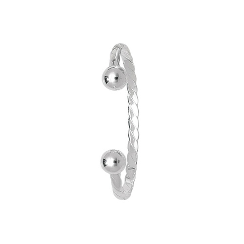 sterling silver twisted baby bangle