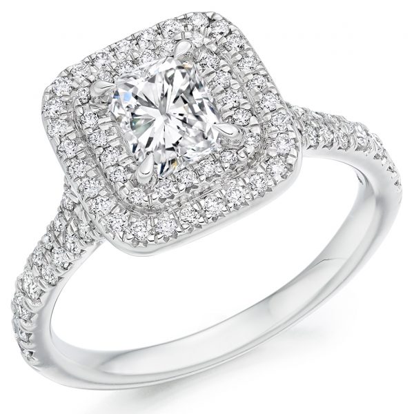 diamond double halo ring